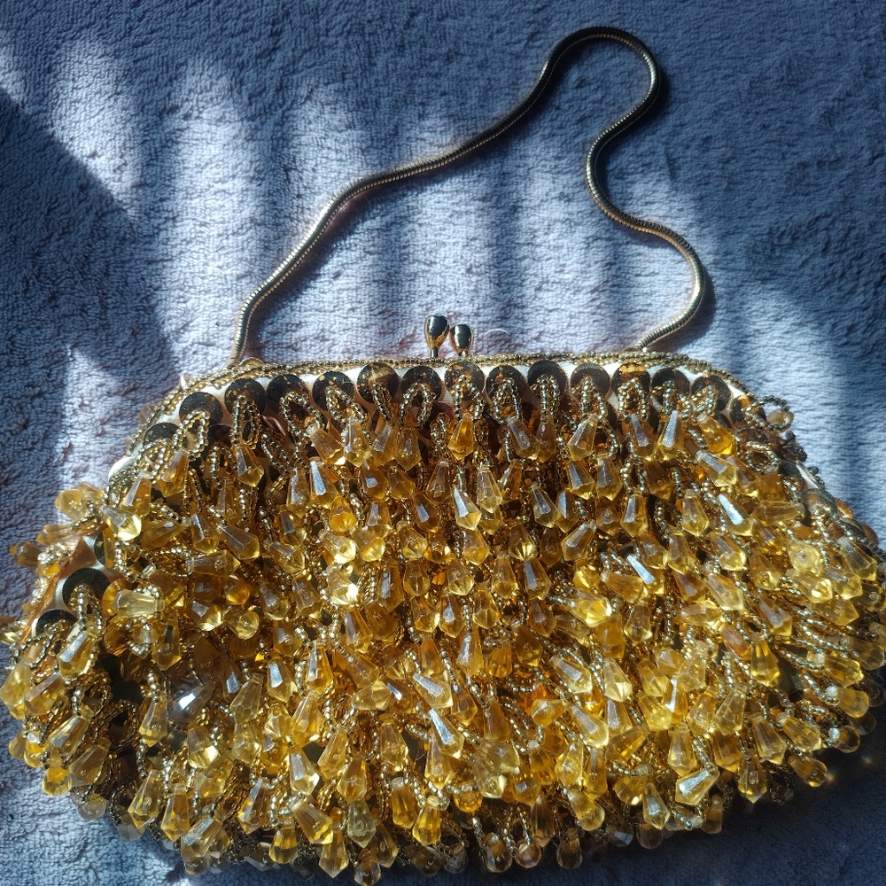 Vintage beaded pouch purse